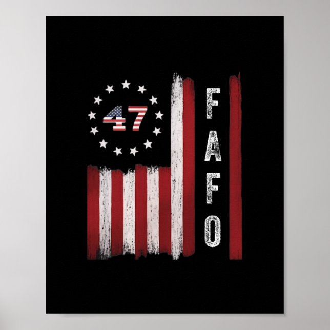Fafo Flag Trump Funny  Poster (Framsidan)