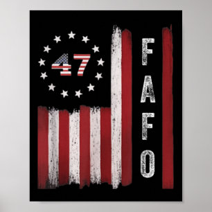 Fafo Flagga Trump Funny Poster