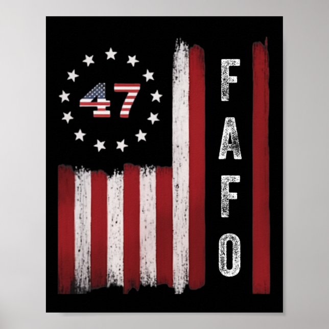 Fafo Flagga Trump Funny Poster (Framsidan)
