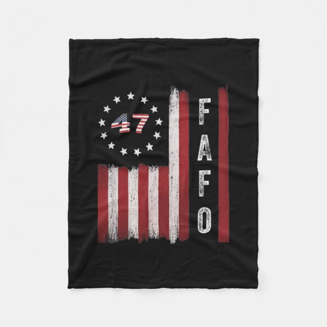 Fafo Flagga Trump Rolig  Fleecefilt (Framsidan)