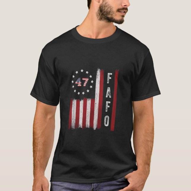 Fafo Flagga Trump Rolig  T Shirt (Framsida)