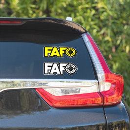 FAFO Fu*k runt och ta reda på bilen Klistermärken