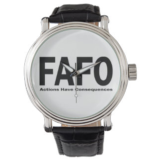 FAFO Handlingar har konsekvenser Armbandsur