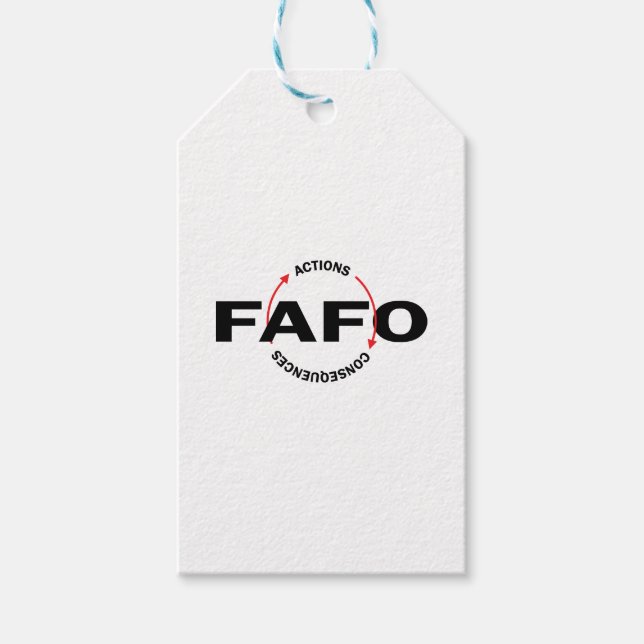 FAFO Handlingar Har Konsekvenser Presentetikett (Framsidan)