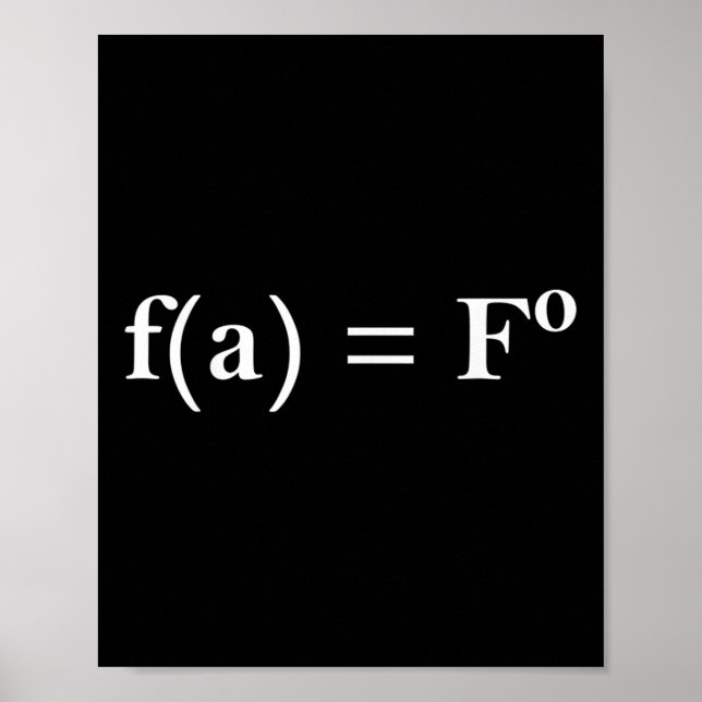 Fafo Math Equation Funny Novelty Math Teacher Nerd Poster (Framsidan)