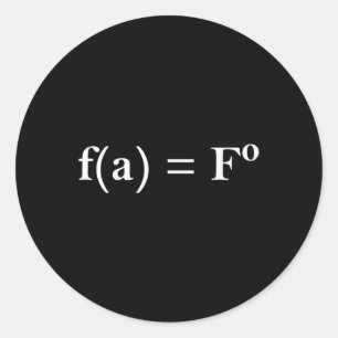 Fafo Math Equation Funny Novelty Math Teacher Nerd Runt Klistermärke