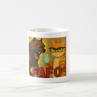 FAFO – Small Cat, Big Attitude Kaffemugg