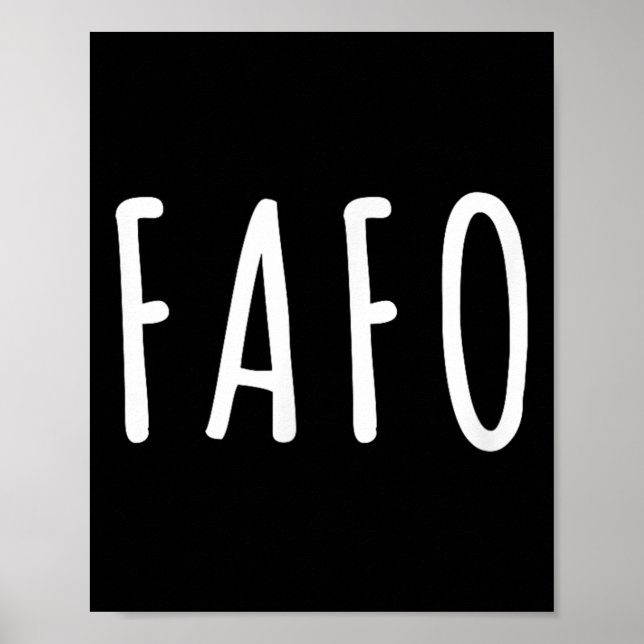 Fafo Trump, Donald Trump Fafo Poster (Framsidan)