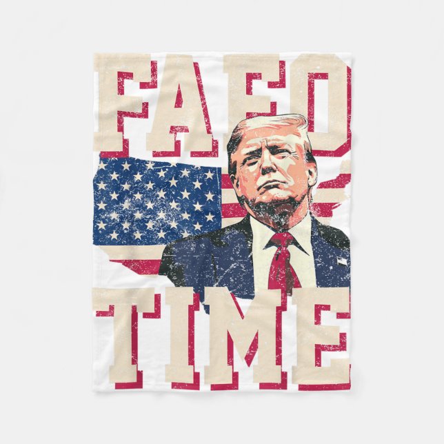 Fafo Trump Flagga Funny Fleecefilt (Framsidan)