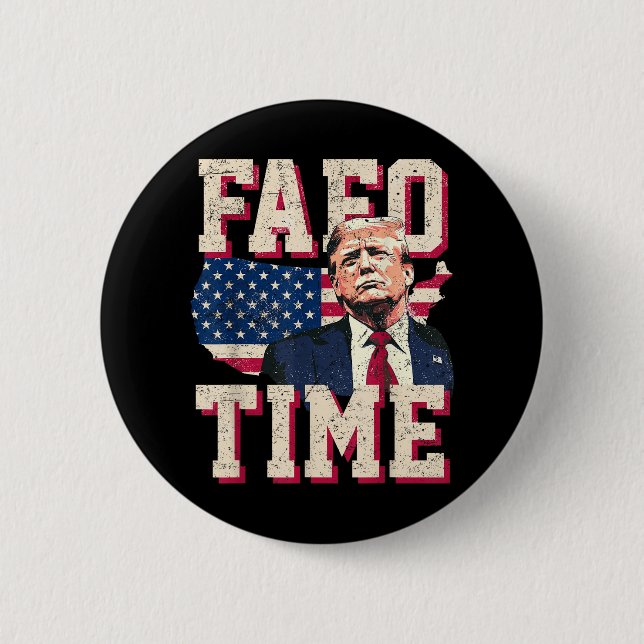Fafo Trump Flagga Funny Knapp (Framsida)