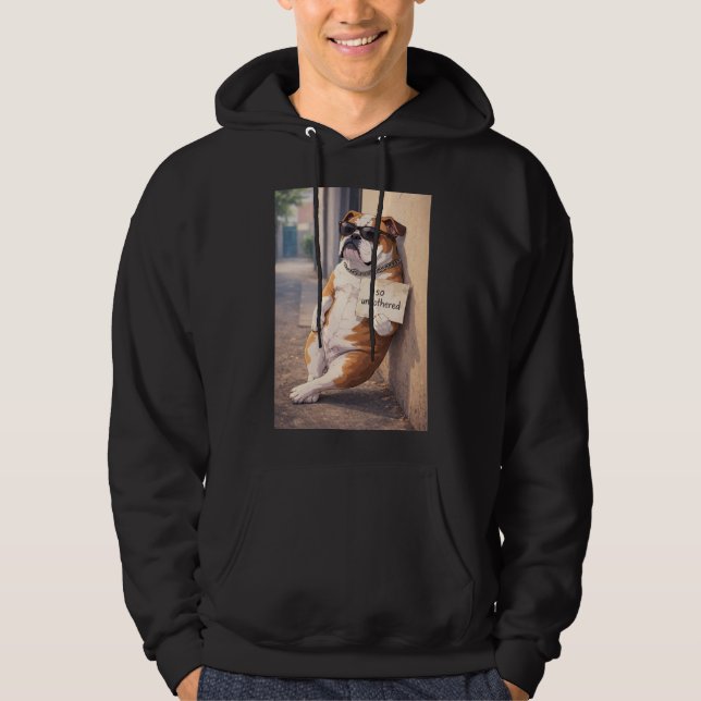 FAFO Unbothered Bulldog Hoodie (Framsida)