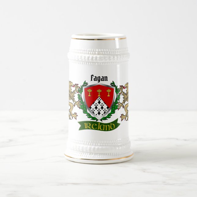 Fagan Irish Shield Personlig Beer Stein Sejdel (Center)
