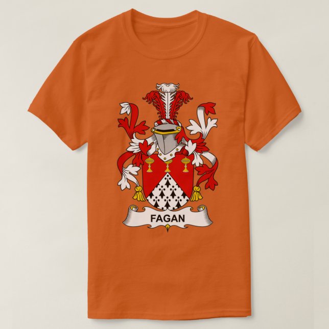 Fagan Jackar Arm Family Crest T Shirt (Design framsida)