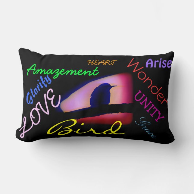 Fågel 9 lumbarkudde (Framsida)