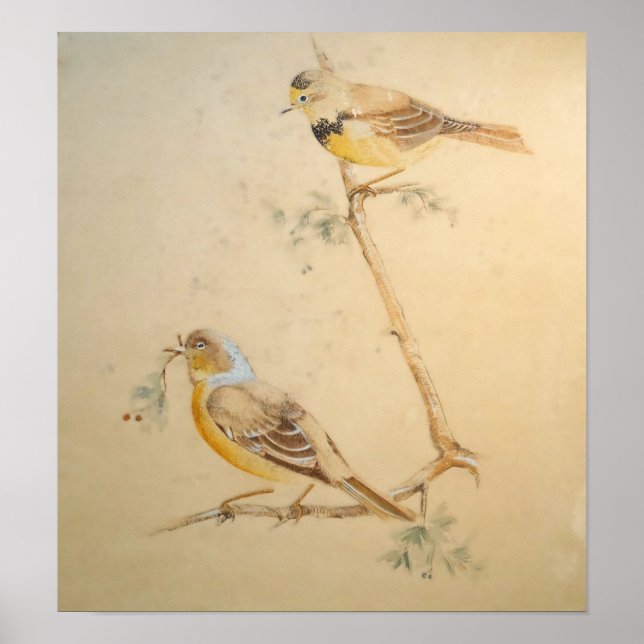Fågel Akvarell – Natur Väggkonst (Framsidan)