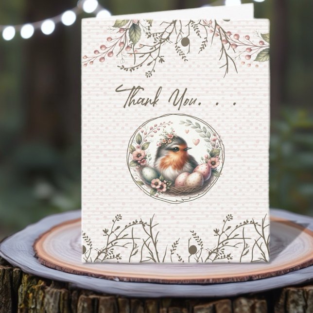 Fågel Akvarell Viklad Tackkort (Celebrate your love for our feathered friends with this delightful collection. )