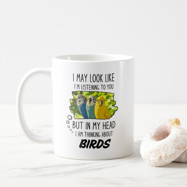 Fågel Älskare Gift, vackra färgfåglar Kaffemugg (Med munk)