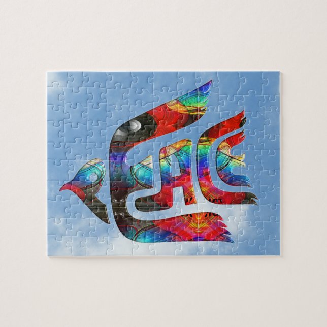 Fågel av fred pussel (Horisontell)