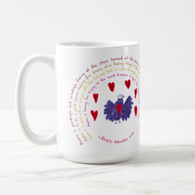 Fågel av kärlekmuggen kaffemugg (Vänster)