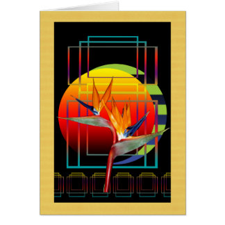 Fågel av paradisblommaStrelitzia Hälsningskort