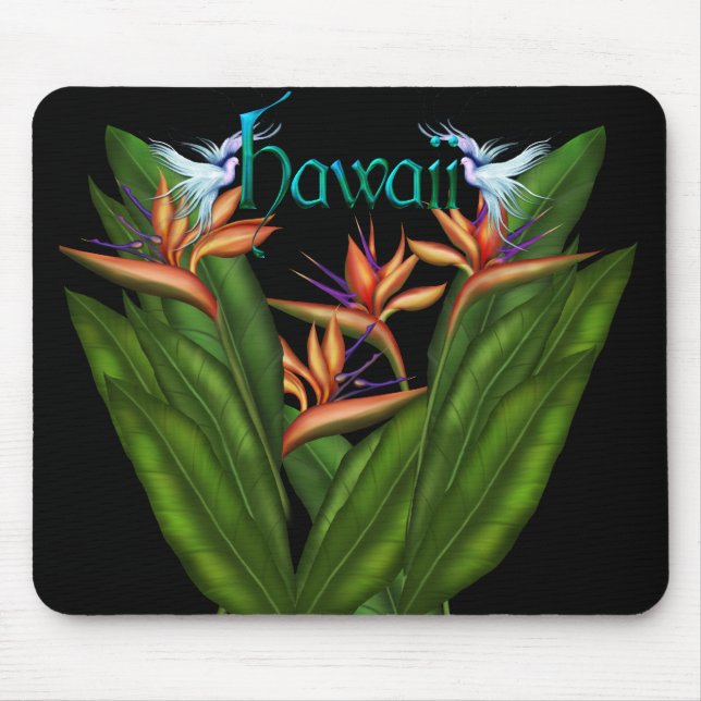 Fågel av paradiset Hawaii Mousepad Musmatta (Framsidan)