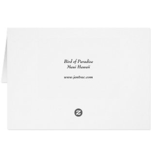 Fågel av paradiset - Maui Hawaii Hälsningskort