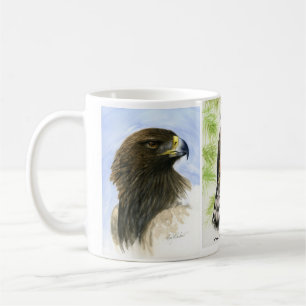 Fågel av rovälskaremuggen kaffemugg