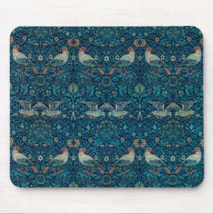 Fågel av William Morris, Vintage trädgårdstextilko Musmatta