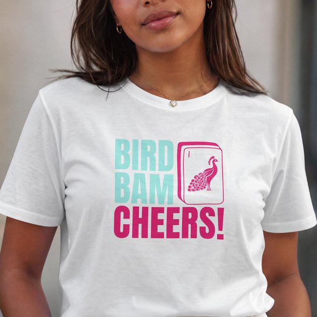 Fågel Bam Cheers Mahjong-fest  T Shirt (Skapare uppladdad)