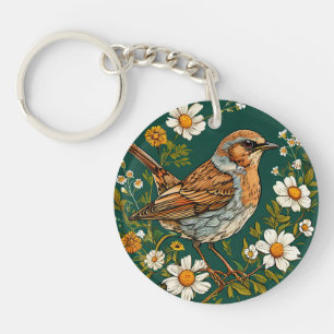 🕊️ Fågel Blommig Natur Lugnt Stil