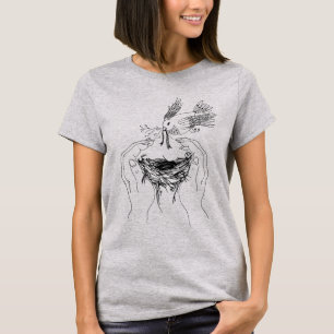 Fågel Bygger en naturvårdsbo T Shirt