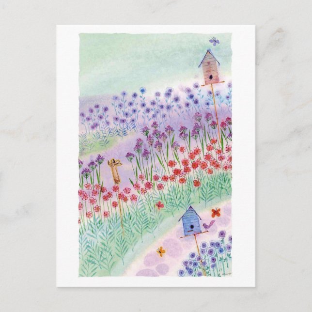 Fågel dam vykort (Framsida)