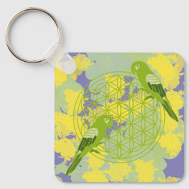 fågel,djurhuvud,zen,chakra,blomma,blomma nyckelring