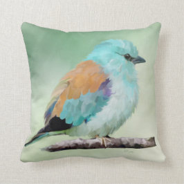Fågel: European Roller Kudde