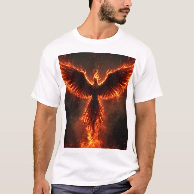 fågel fenix t shirt (Framsida)