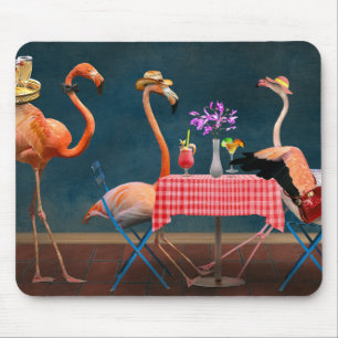 Fågel - Flamingo - Vadande bord Musmatta