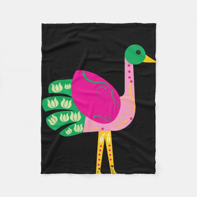 Fågel Fleecefilt (Framsidan)