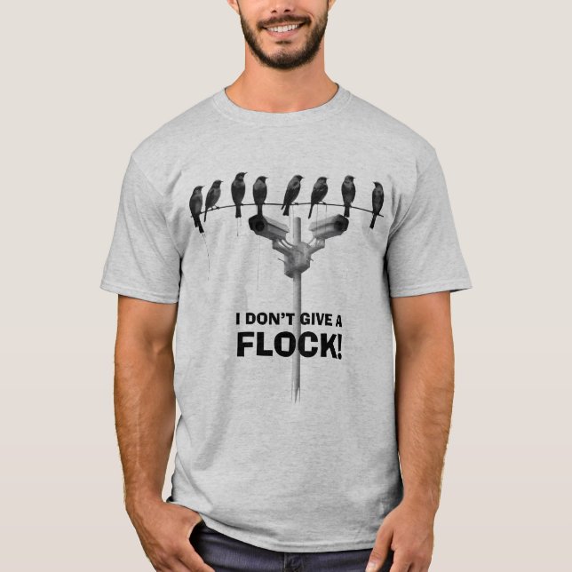 Fågel Flock - Rolig Flock Kamera T-shirt (Framsida)