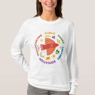 Fågel för det allmänna bästa – Färgrika bibliotek, T Shirt
