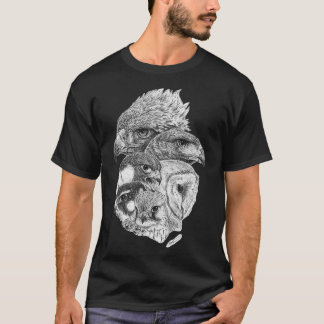 Fågel för illustration av be bläck t shirt