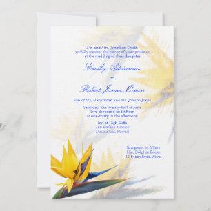 Fågel för inbjudan till paradise Hawaiian Wedding