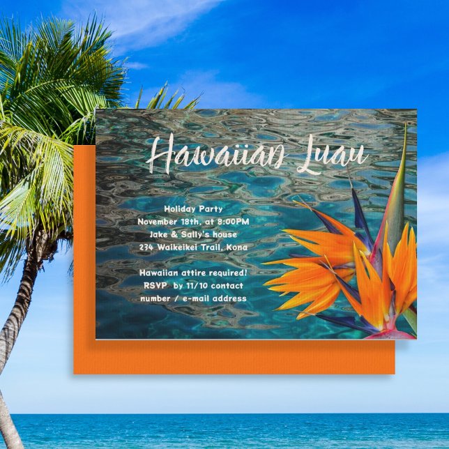 Fågel för inbjudan till Paradise Luau-partiet (Skapare uppladdad)