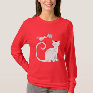Fågel för katt n… daisyn tee shirt