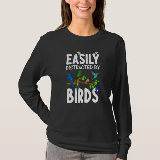 Fågel för män kvinnor ornitologi fågelskådare t shirt
