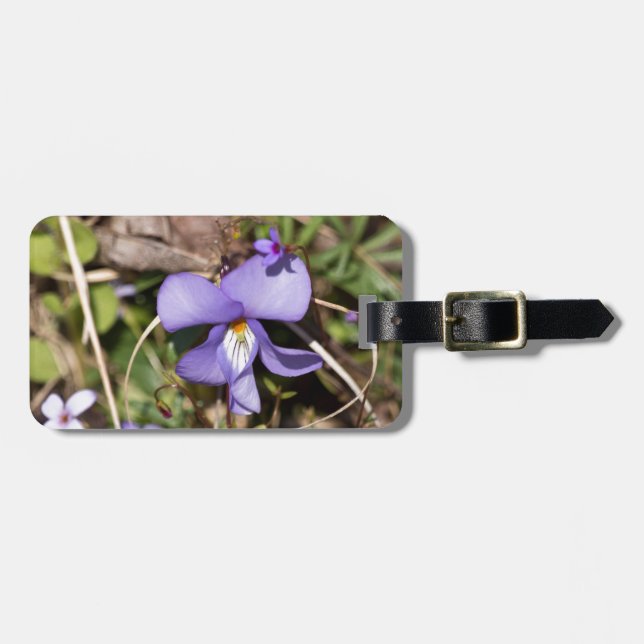 Fågel-Fot Viola med blåmunkar Bagagebricka (Horisontell Framsida)