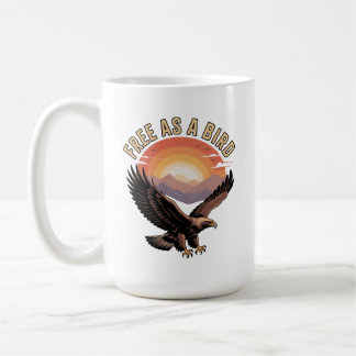 Fågel fri som en T-shirt för män för varmt väder Kaffemugg