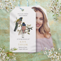 Fågel Frö Paket Begravning Minnesmärke Foto Presen