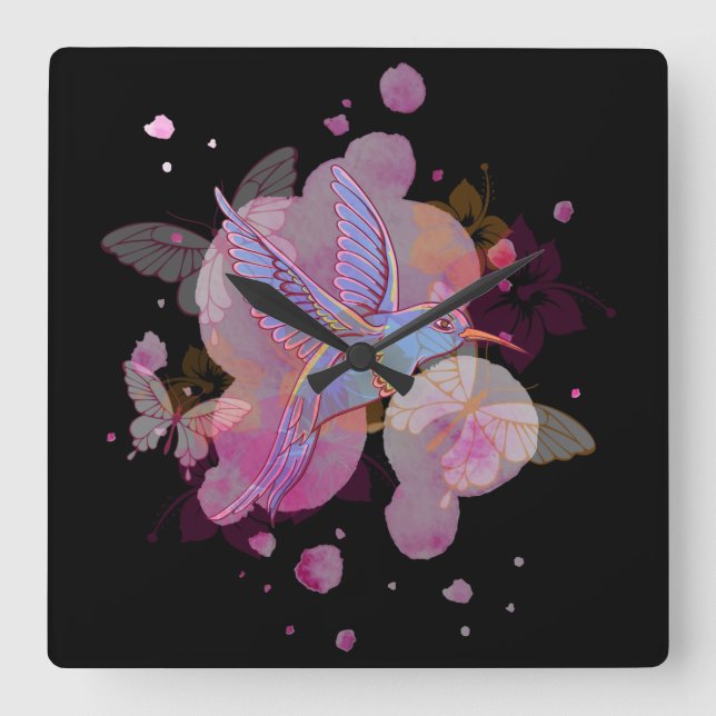  Fågel Fyrkantig Klocka (Framsida)