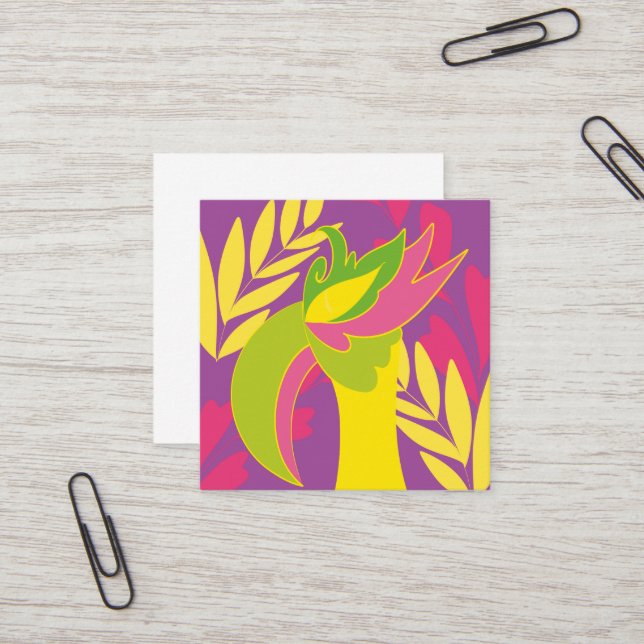 fågel fyrkantigt visitkort (Fram/Back In Situ)