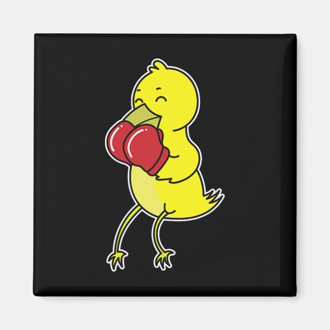 Fågel Gör Boxning  Magnet (Framsidan)